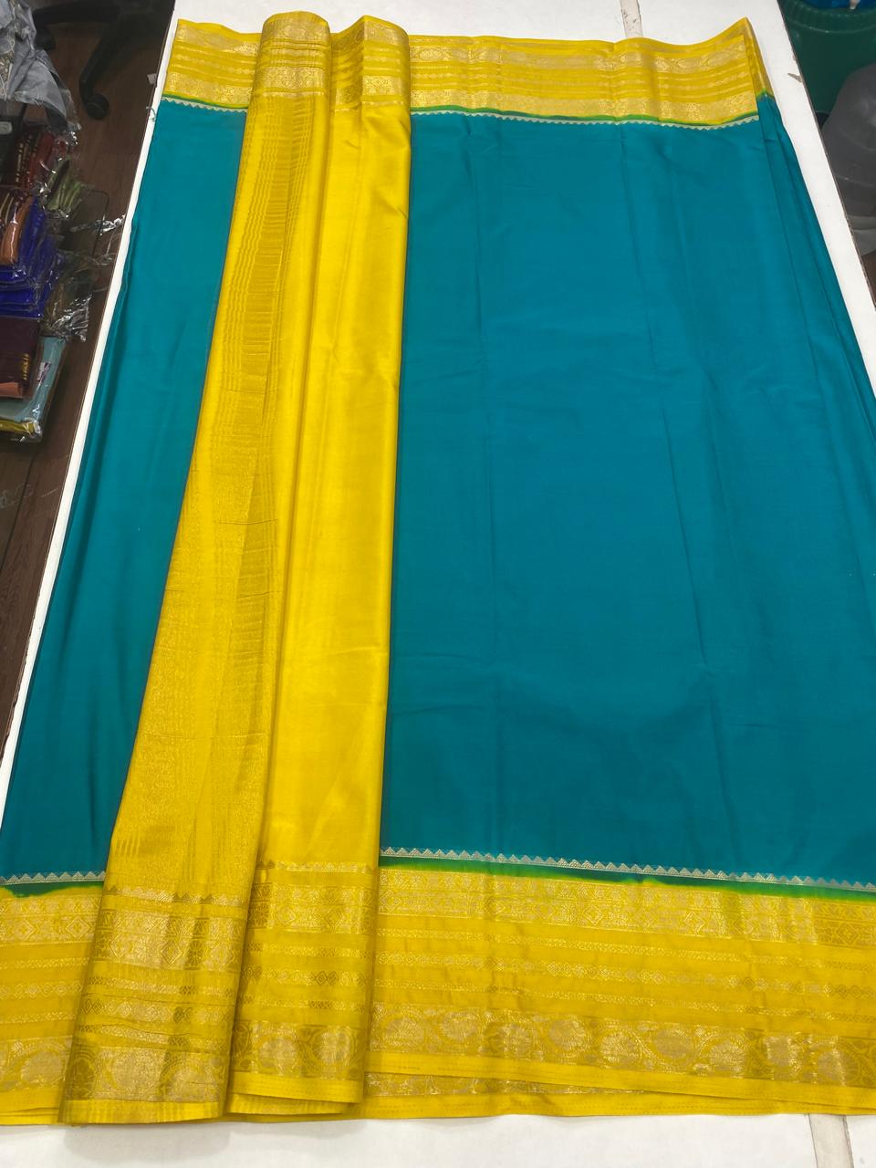 Mysore Crepe Zari Border Saree (2944B)