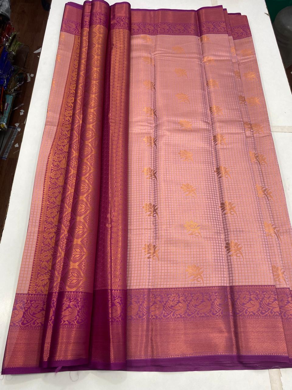Semi Silk Broket Saree (2935B)