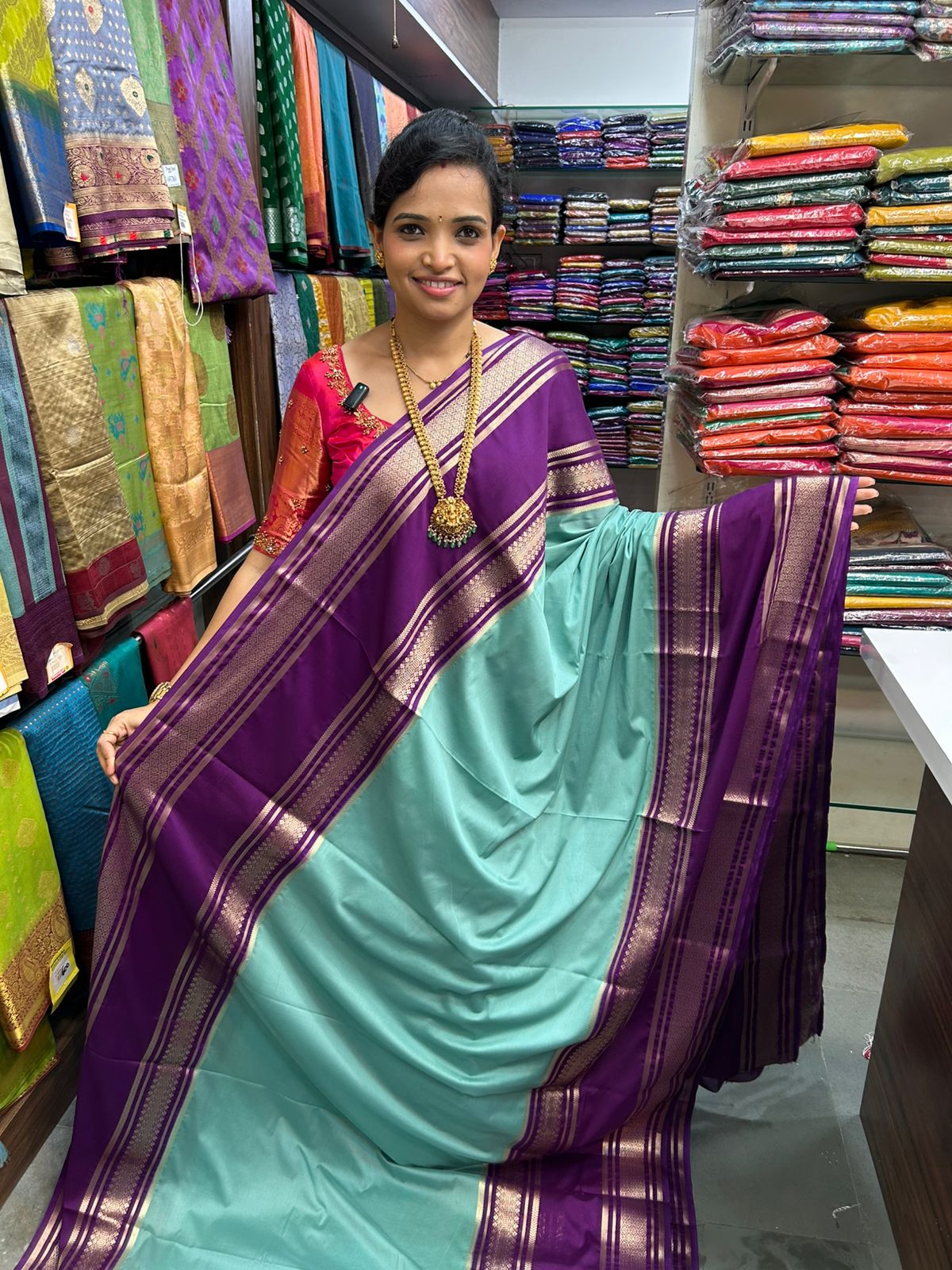 Mysore Crepe Bentex Border Saree (2976)