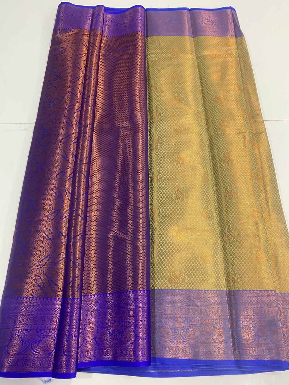 Semi Silk Broket Saree (2989A)
