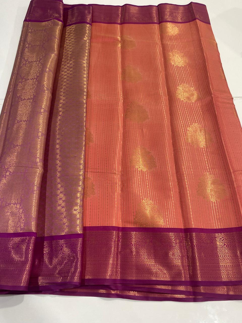 Semi Silk Broket Saree (2989B)