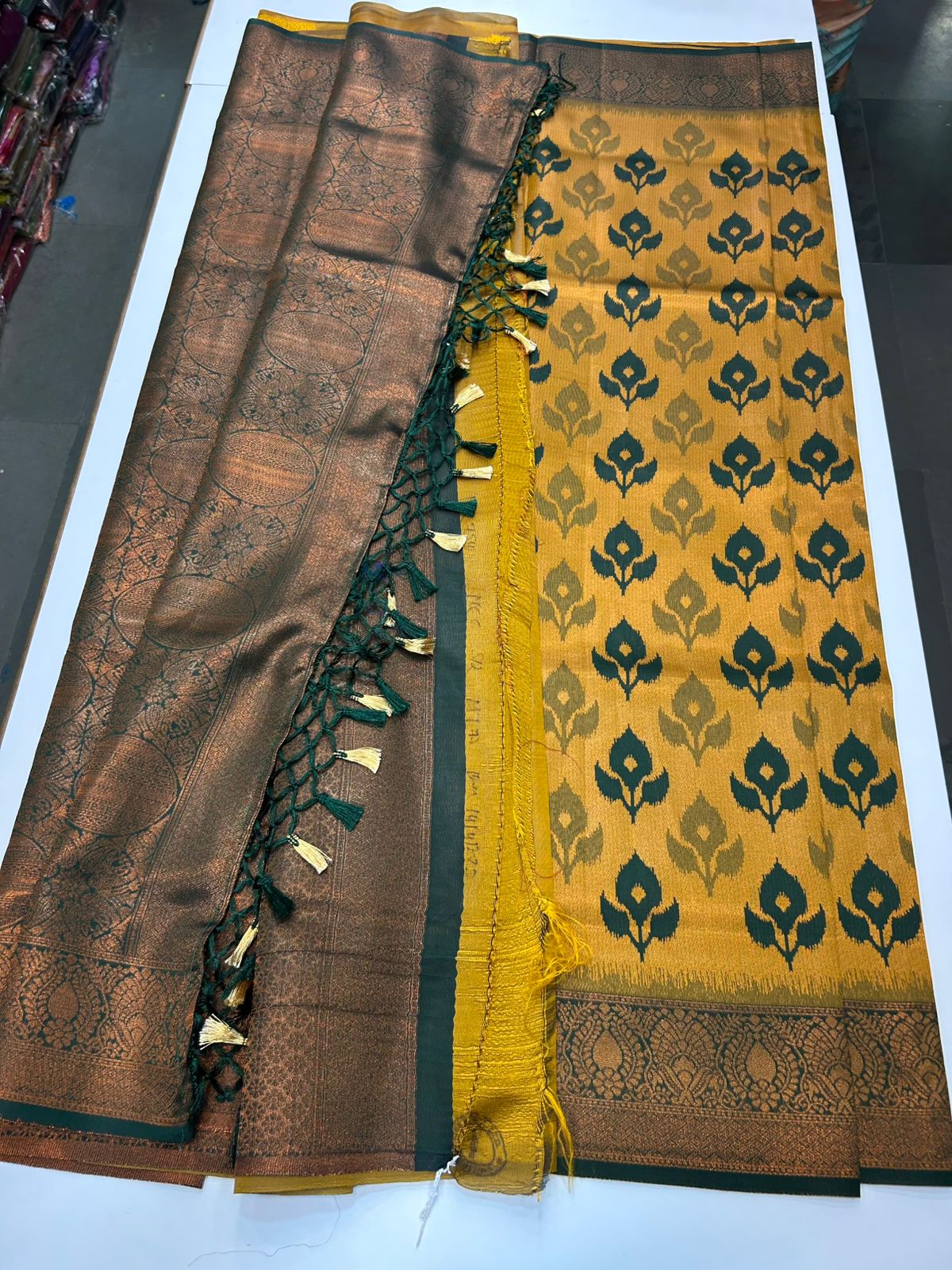 Meena Flower Butta Shimmer Saree (2442A)