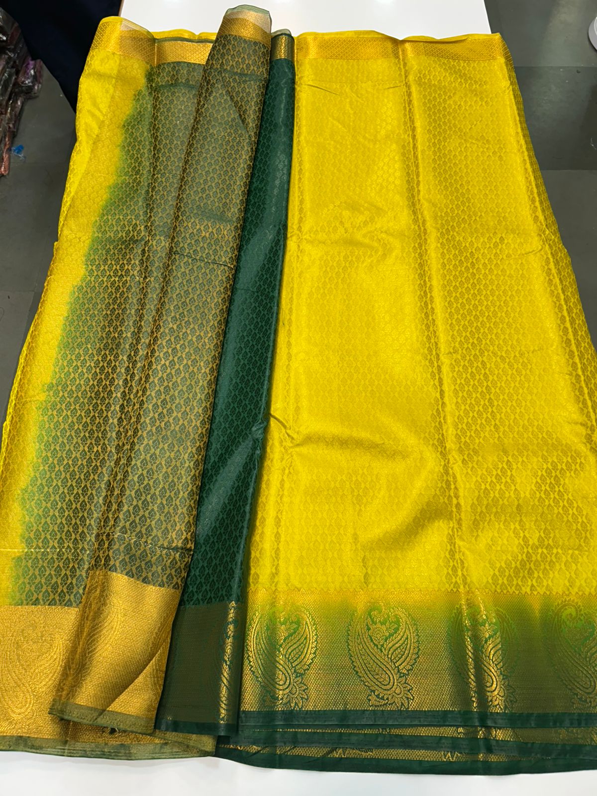 Semi Silk Embose Saree (1733)