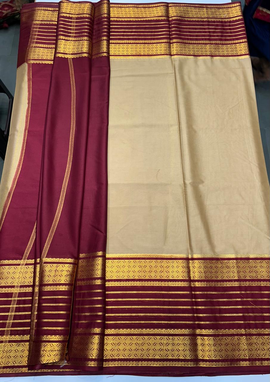 Crepe Big Bentex Border Saree (2439H)
