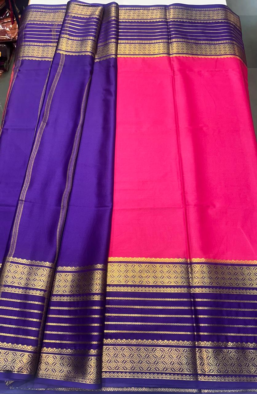 Crepe Big Bentex Border Saree (2439H)