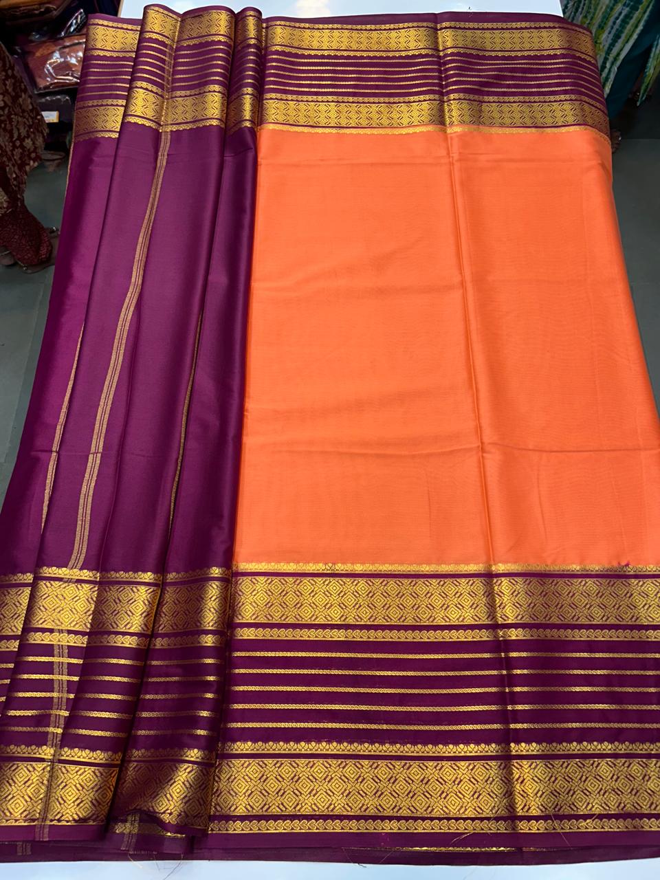 Crepe Big Bentex Border Saree (2439H)