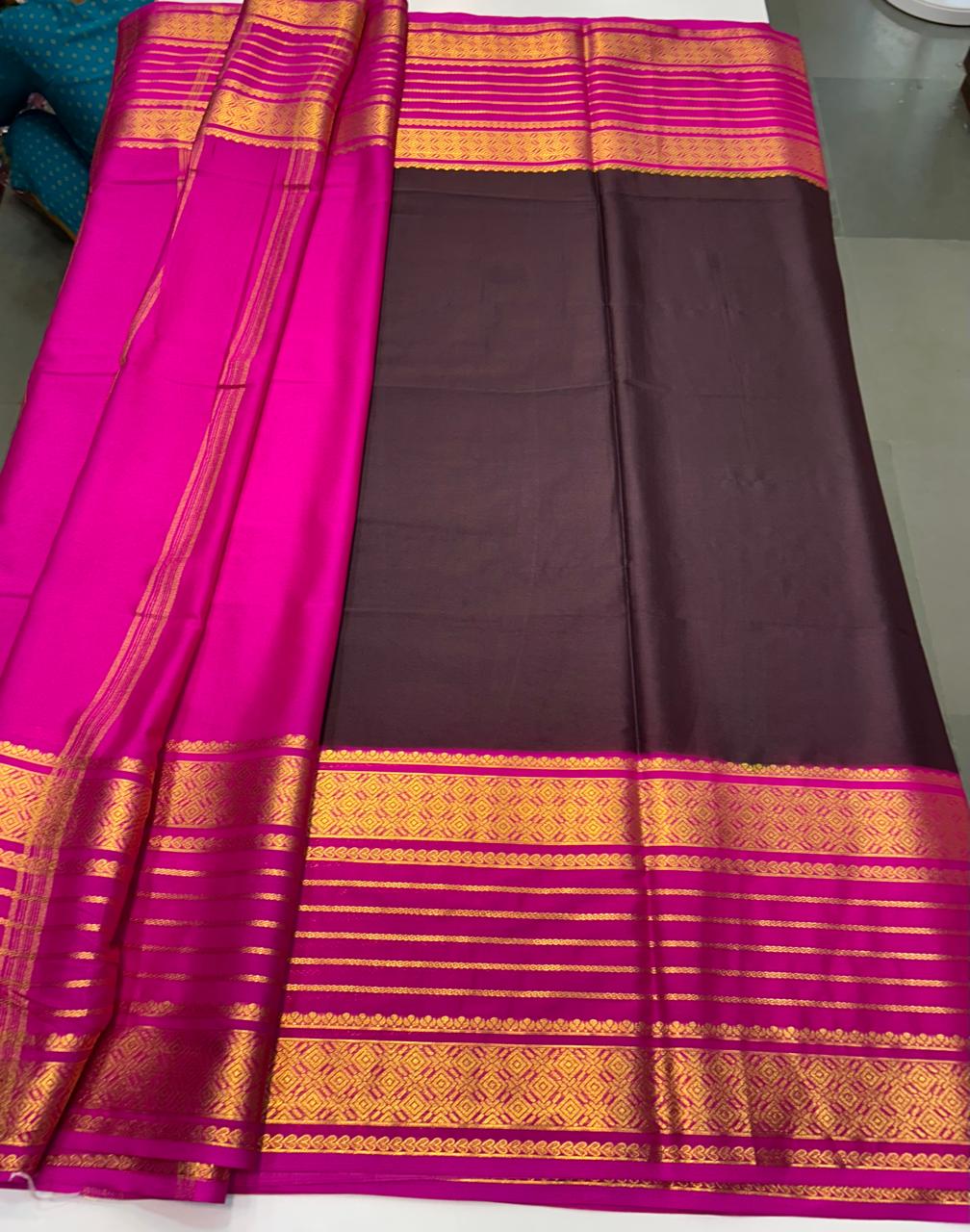 Crepe Big Bentex Border Saree (2439H)