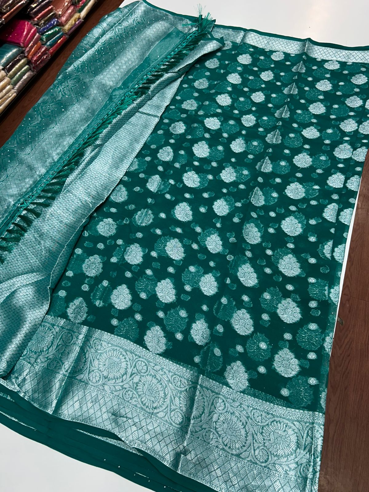 Fancy Georgette Saree With Stone (2481)