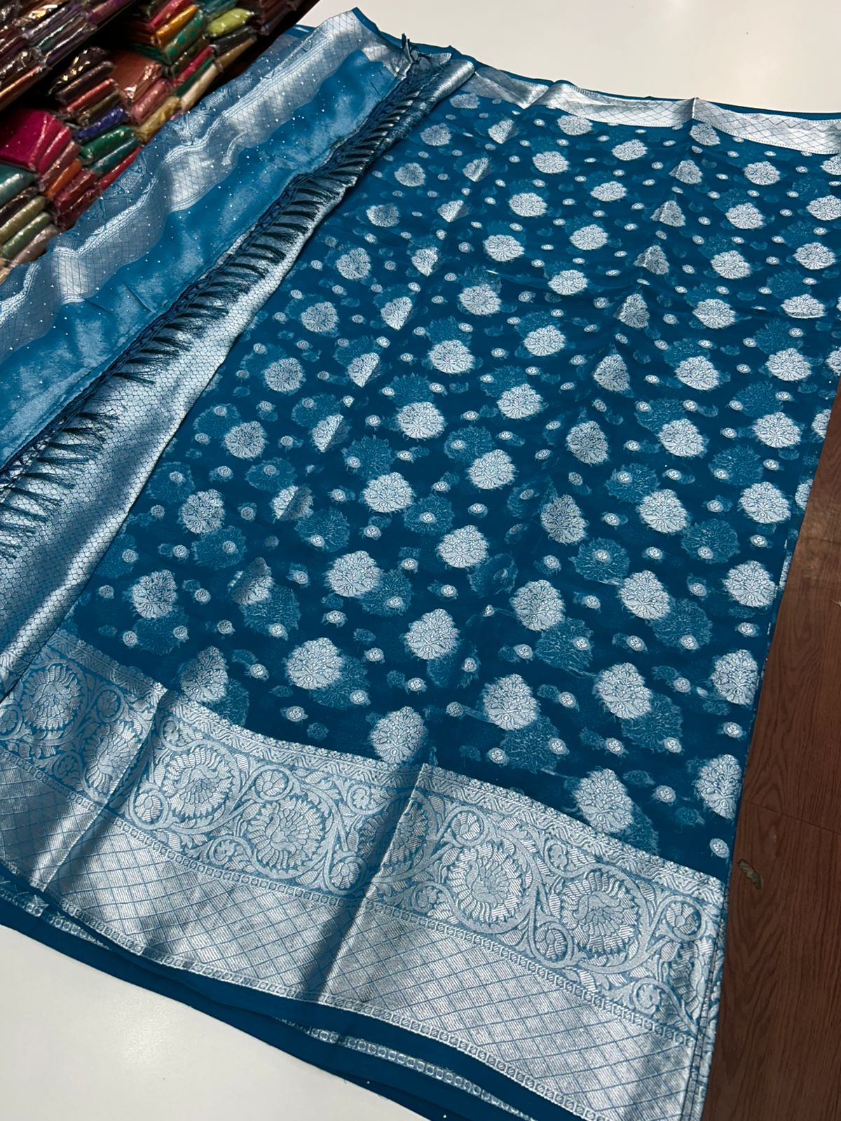 Fancy Georgette Saree With Stone (2481)