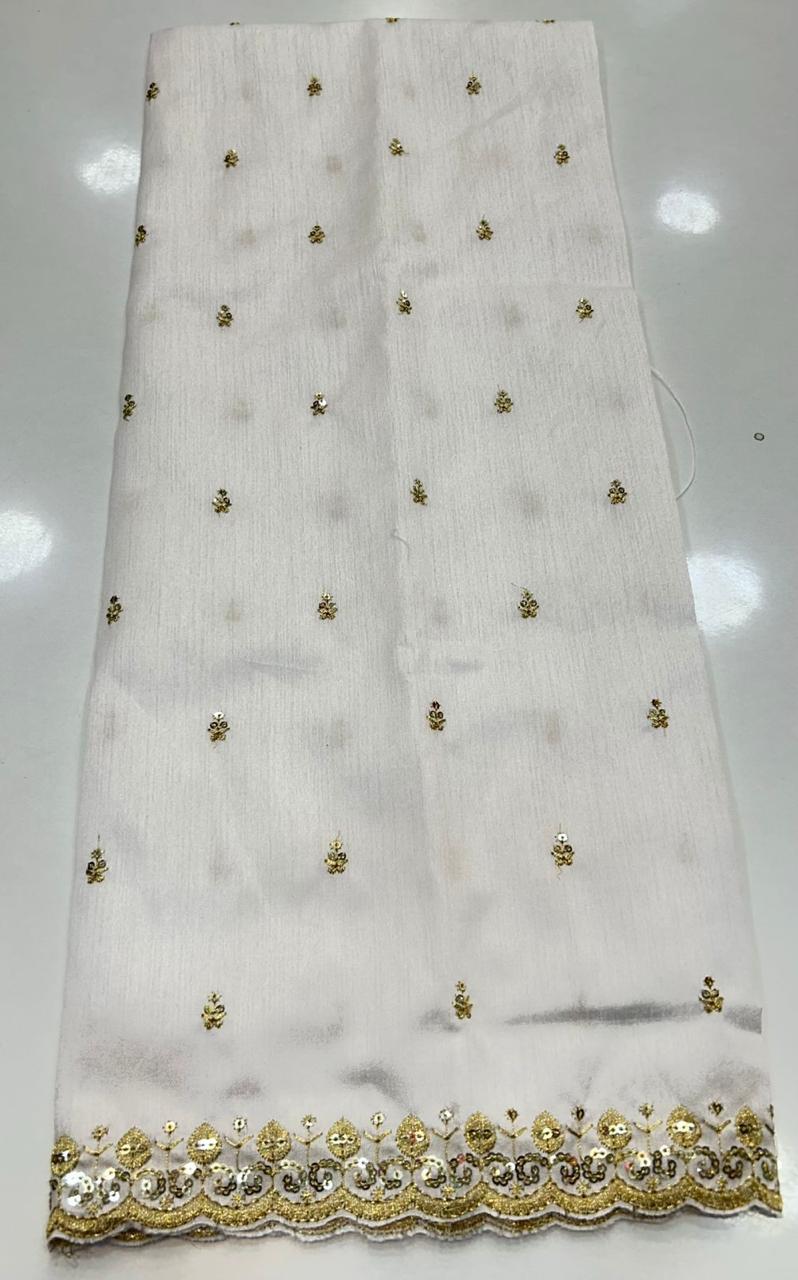 White Embroidery Blouse (2424J)