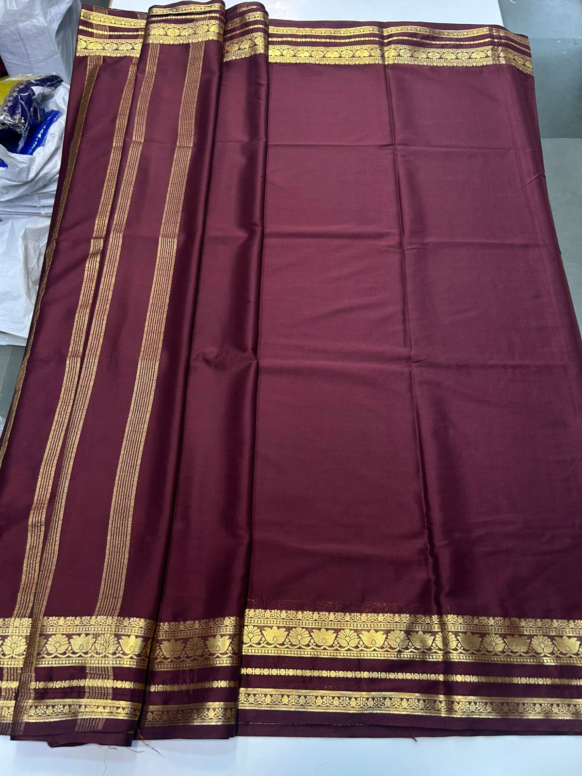 Mysore Crepe Self Chocolate (2542)
