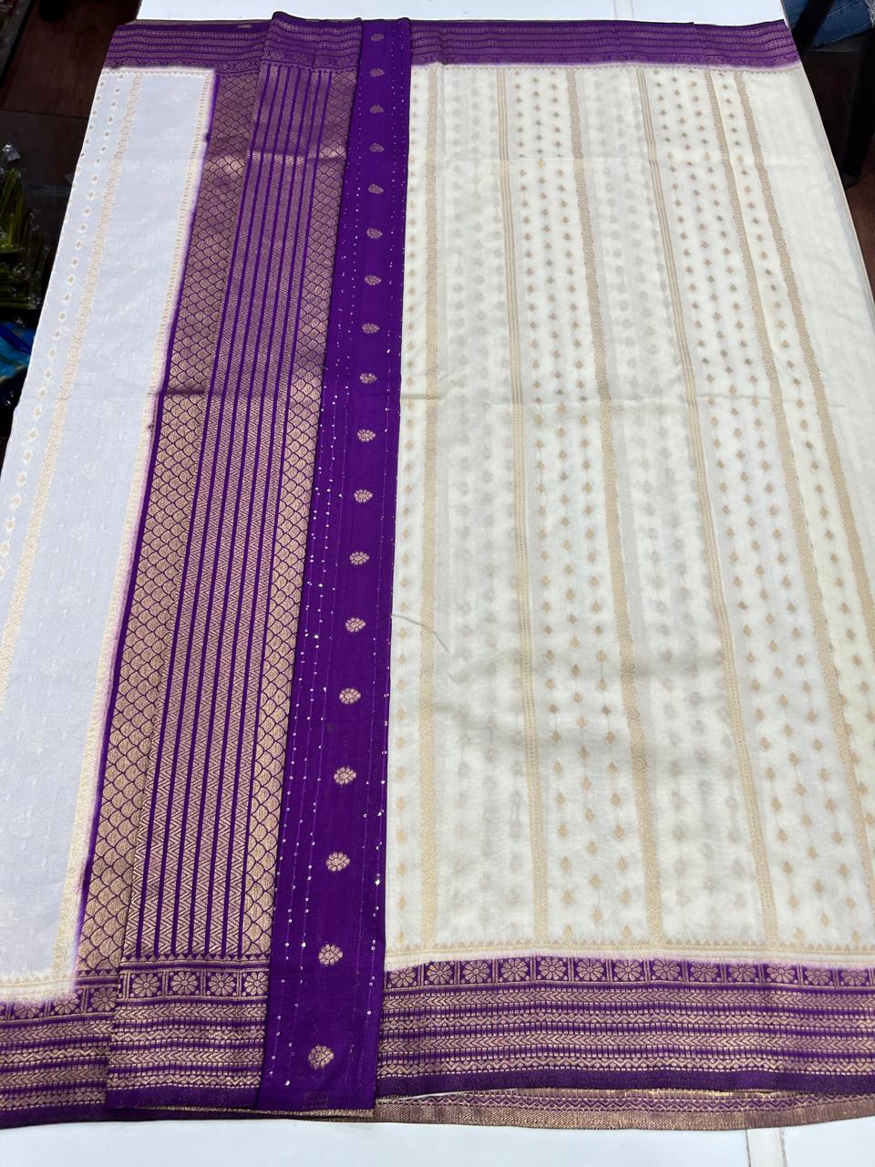 Georgette Body Lines Butta Saree (2613B)