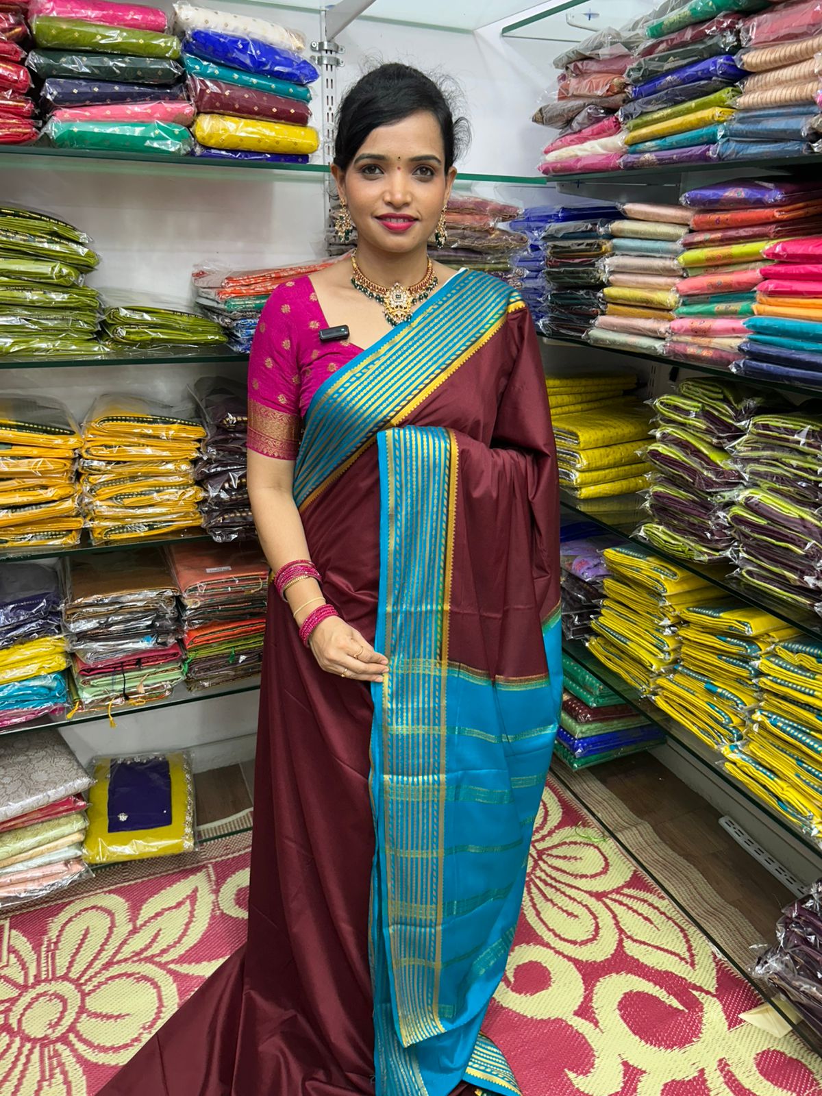 Mysore Crepe 2D Saree (2641A)