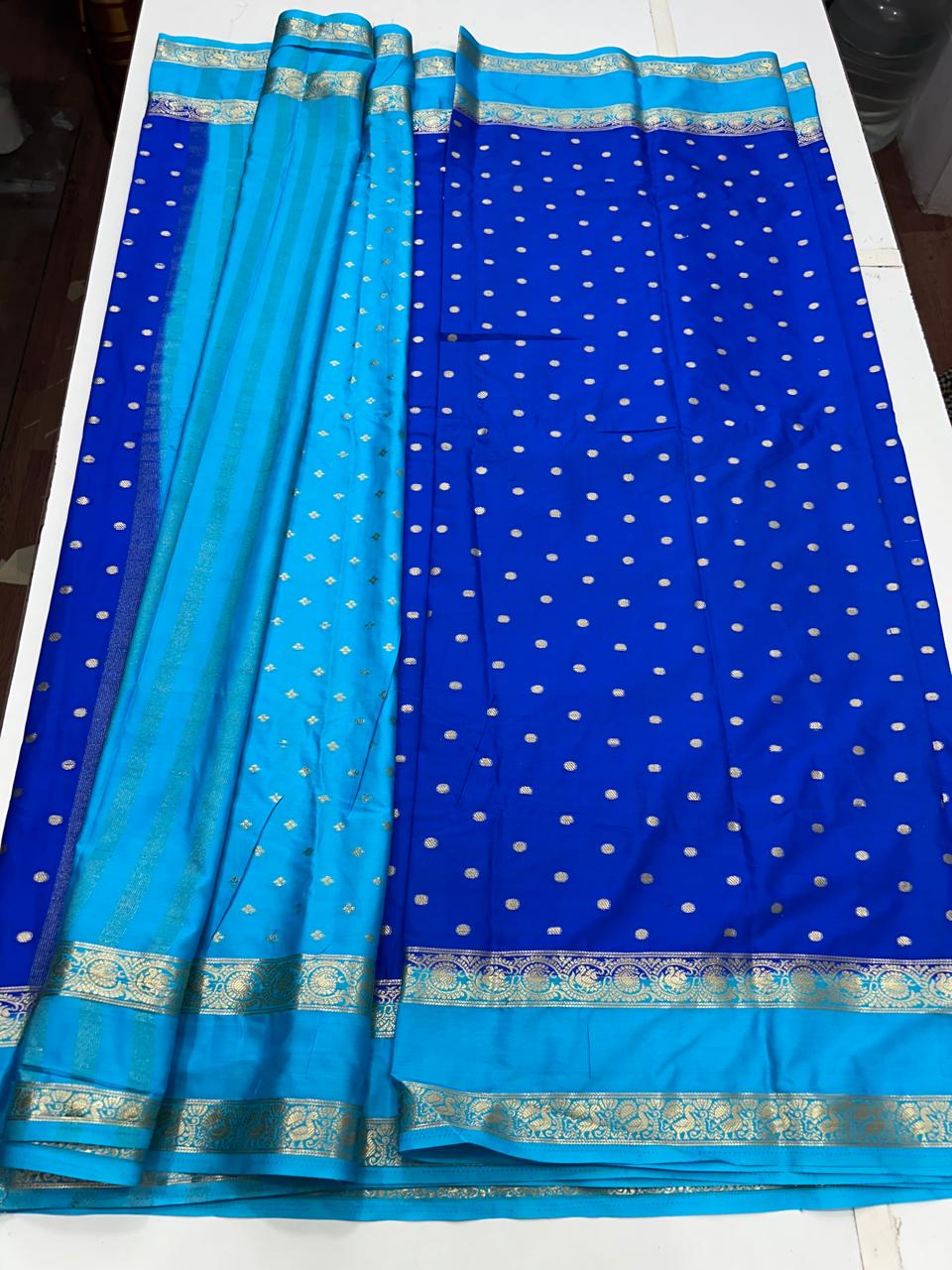 Mysore Crepe Butta Saree (2673)-1
