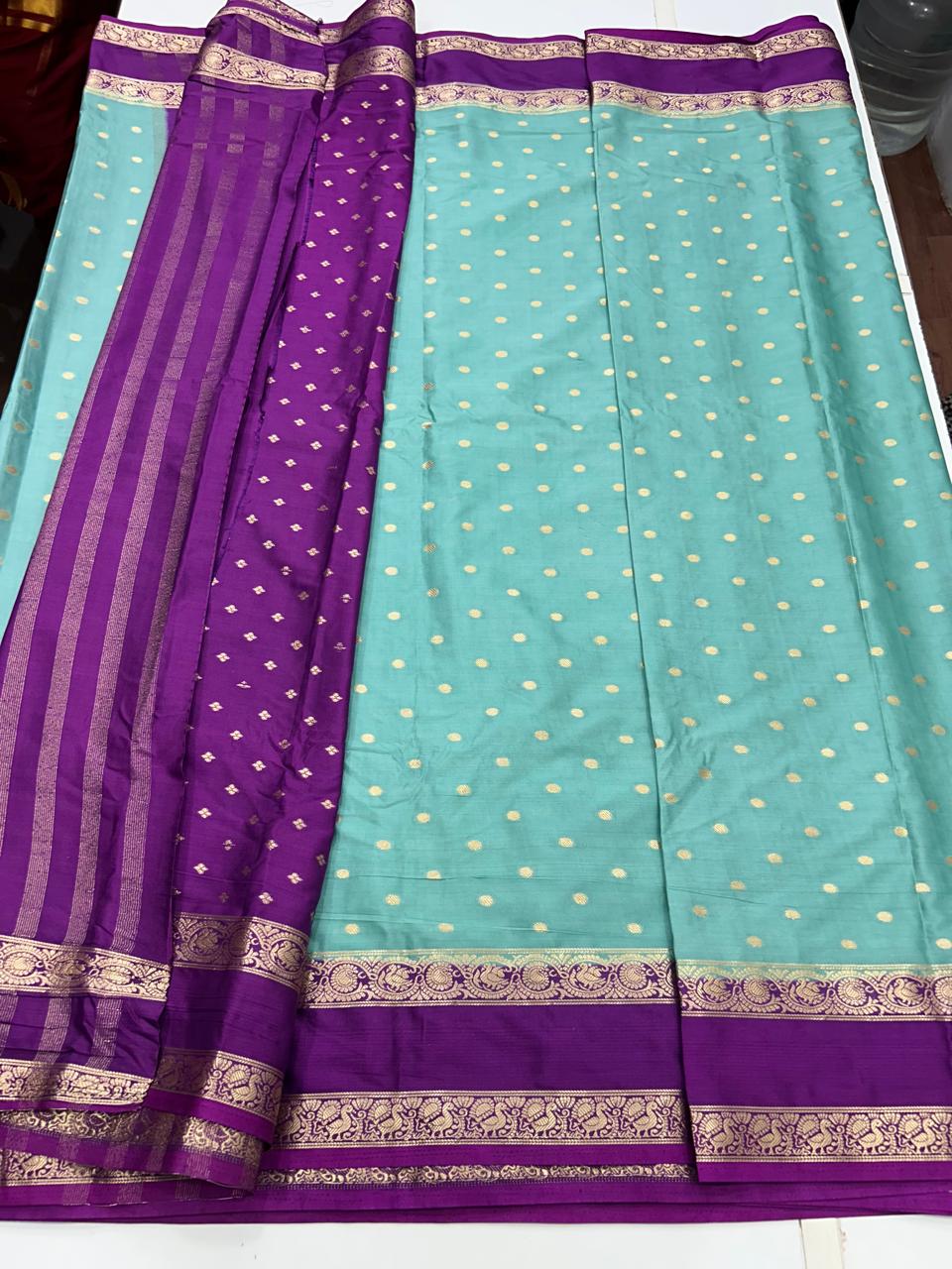 Mysore Crepe Butta Saree (2673)-1
