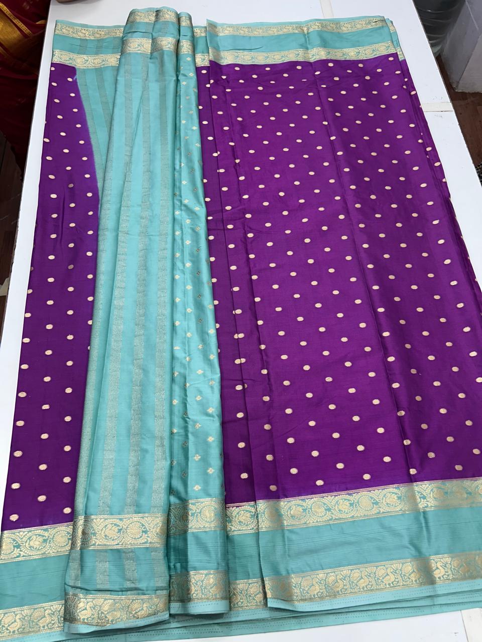 Mysore Crepe Butta Saree (2673)-1