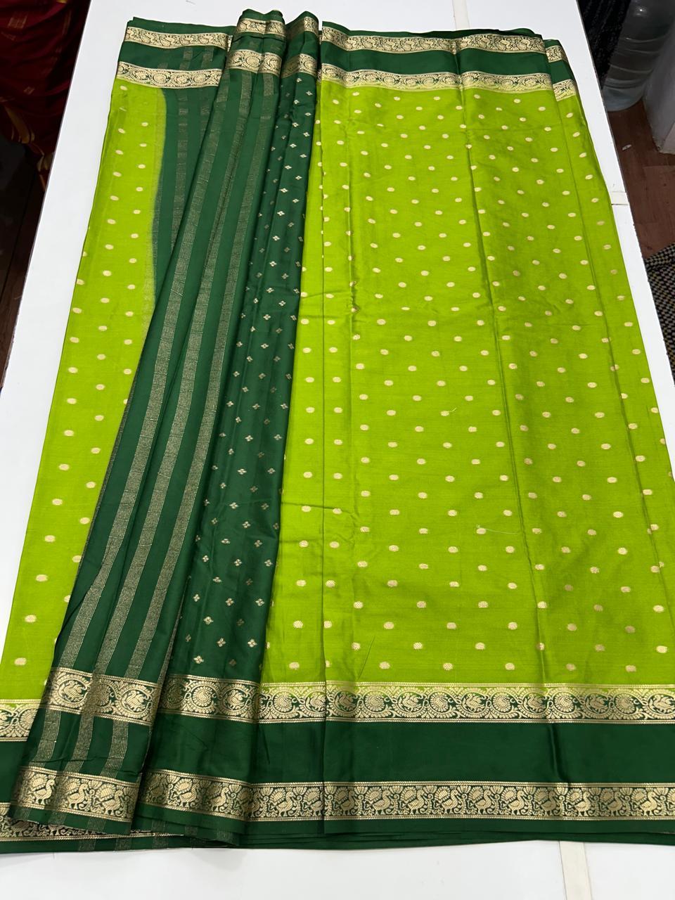 Mysore Crepe Butta Saree (2673)-1