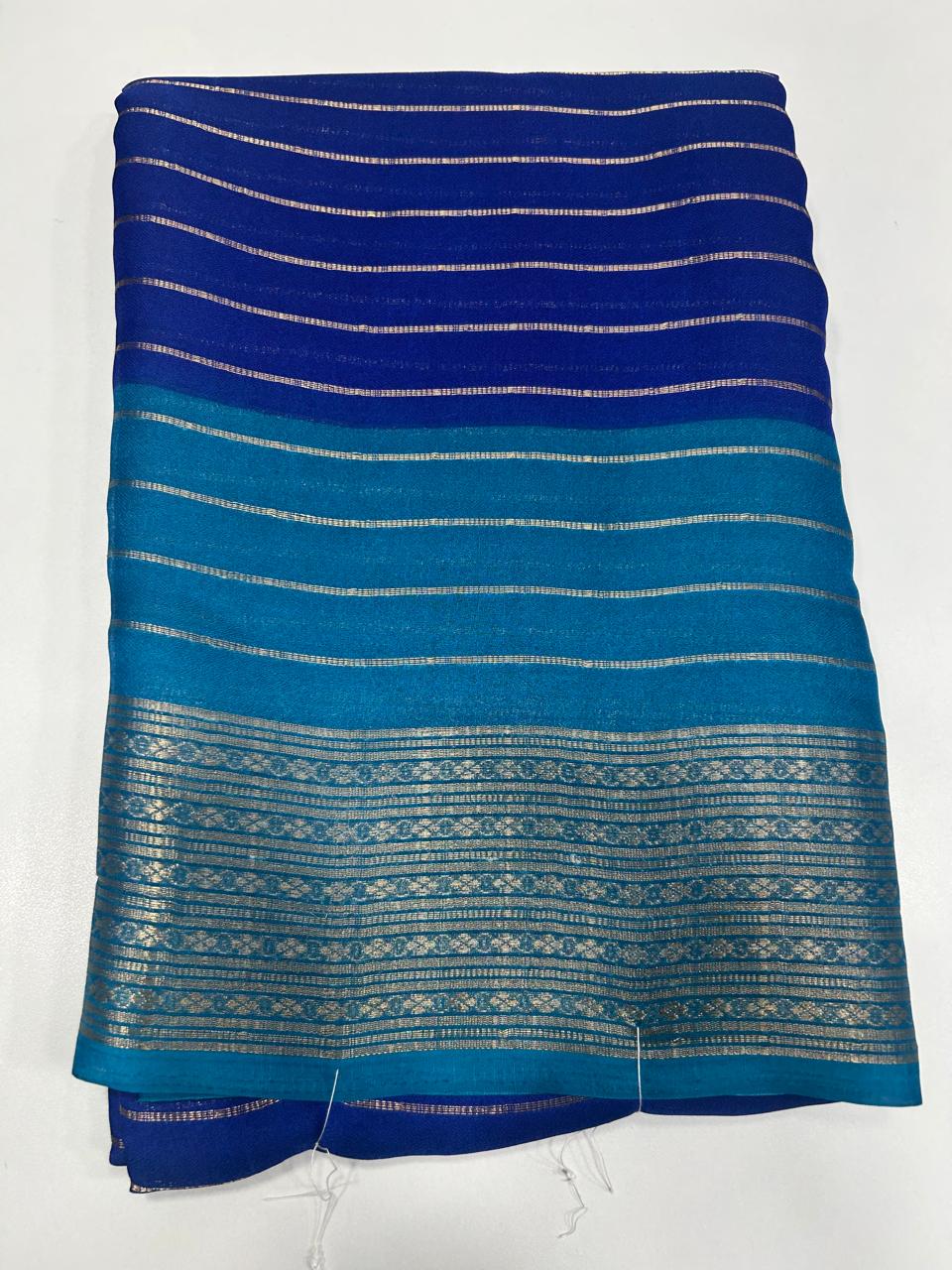 Georgette 2D Lines Saree (2665)