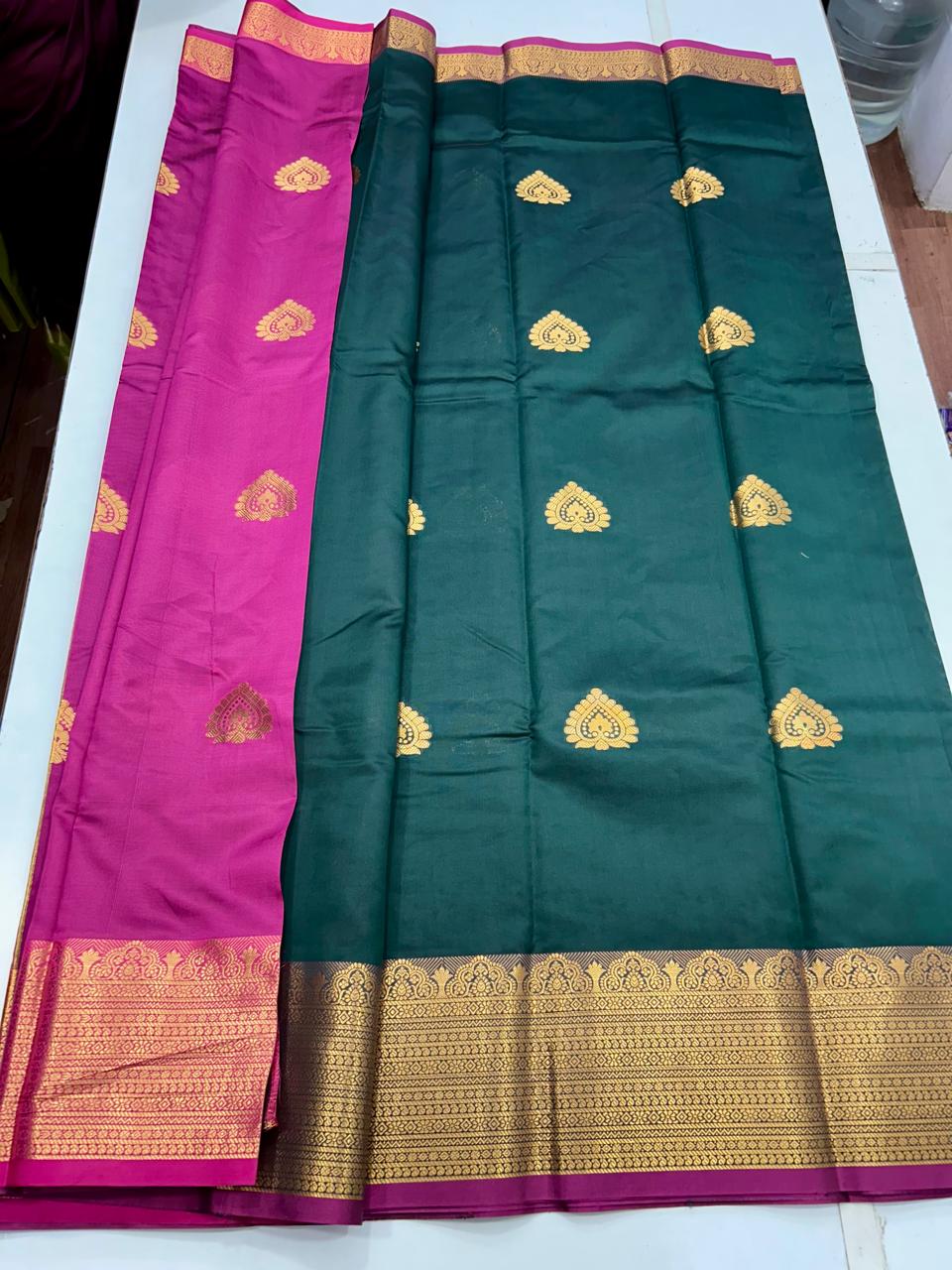 Semi Silk Butta Leechi Saree (2630B)
