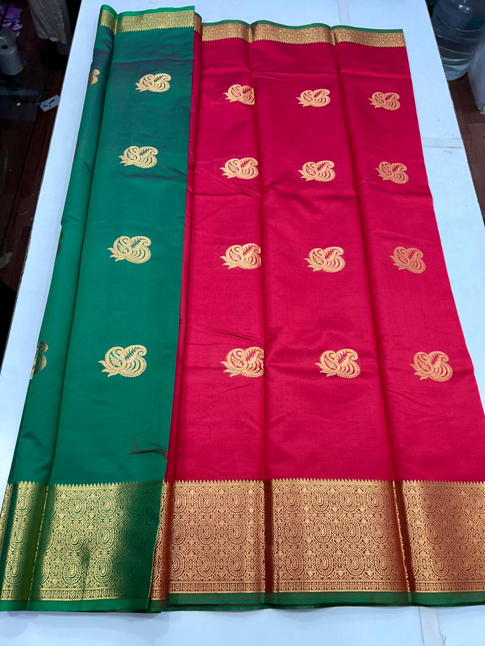 Semi Silk Butta Leechi Saree (2630B)