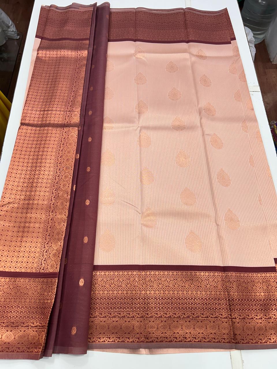 Semi Silk Border Saree (2632)
