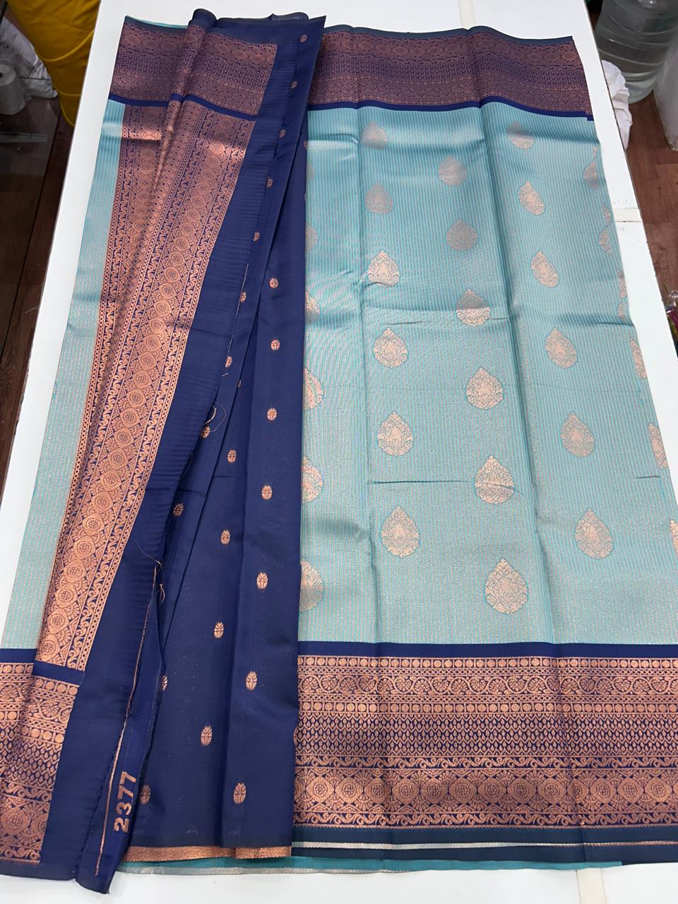 Semi Silk Border Saree (2632)