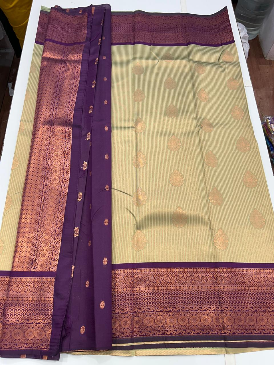 Semi Silk Border Saree (2632)
