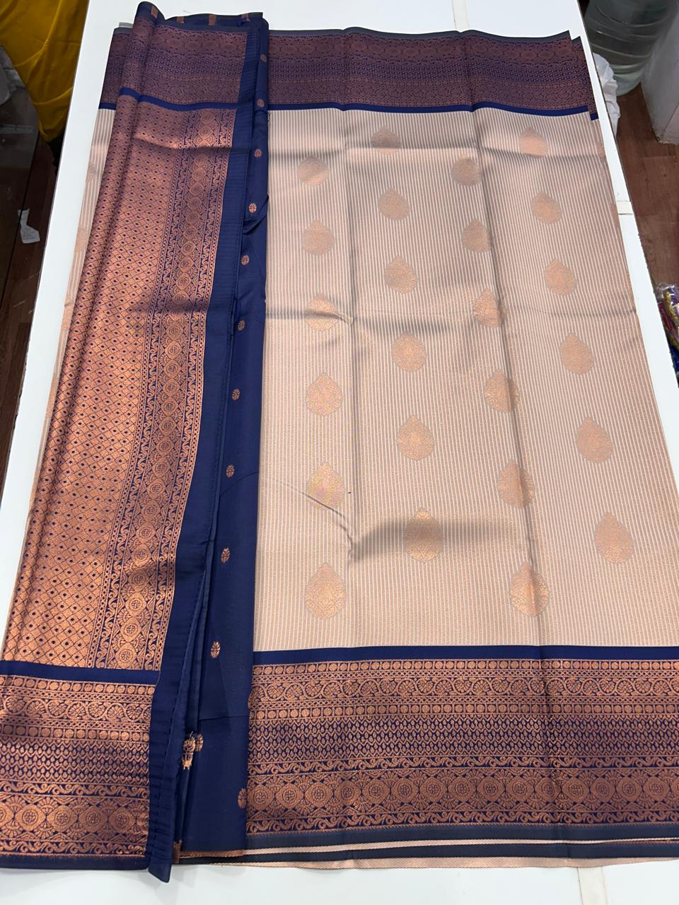 Semi Silk Border Saree (2632)