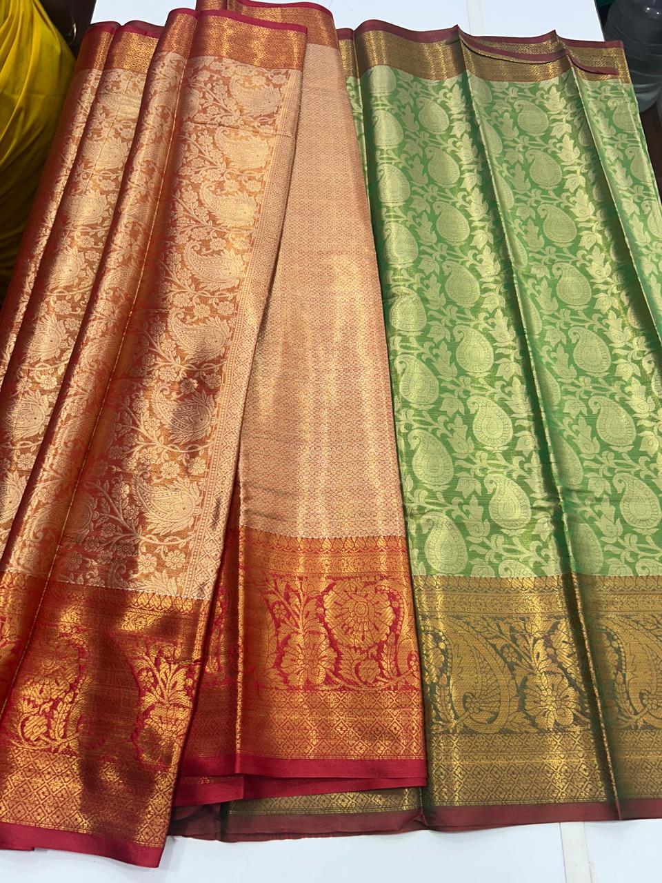 Semi Silk Tissue Broket Saree (2664)