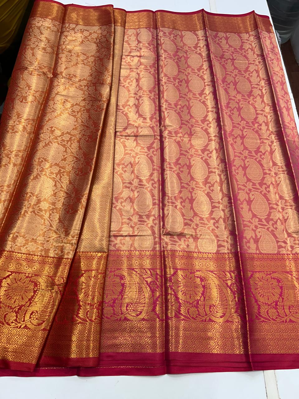 Semi Silk Tissue Broket Saree (2664)