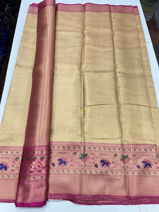 Semi Tissue Saree Paitani Border (2705)