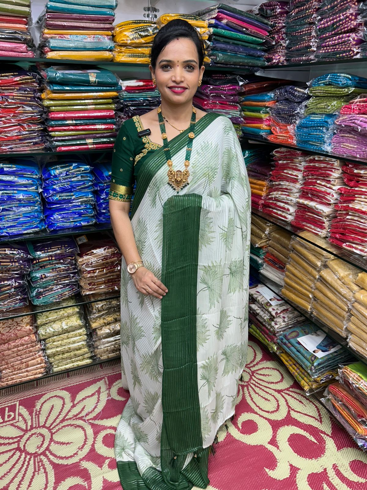 Fancy Georgette Flower Butta Saree (2721)