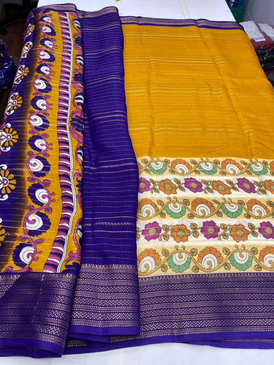 Fancy Georgette Digital Print Saree (2733)