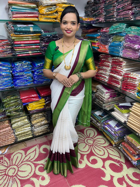 Fancy Georgette Zari Lines Saree (2308B)