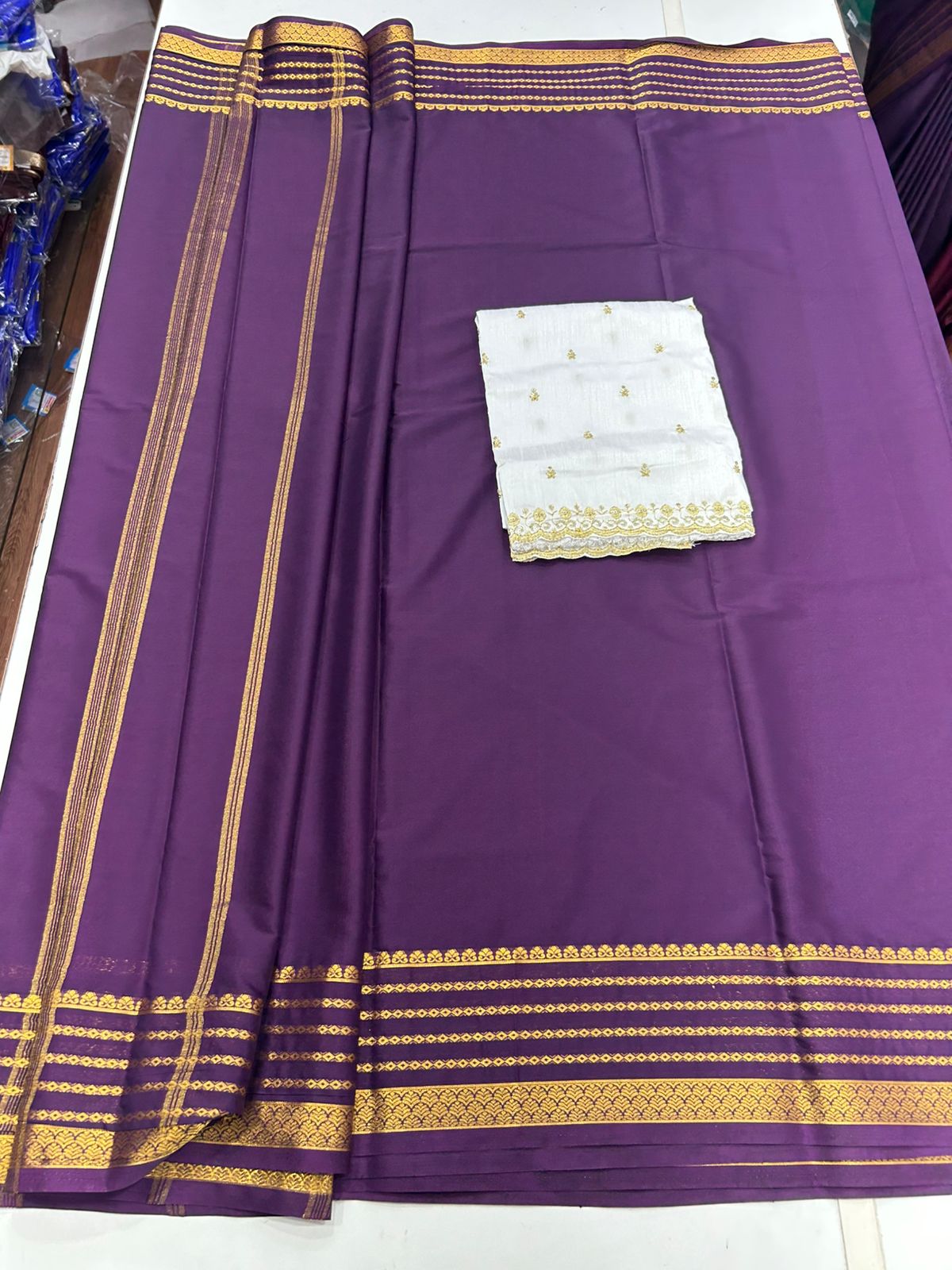 Mysore Crepe Self Saree (2764C)
