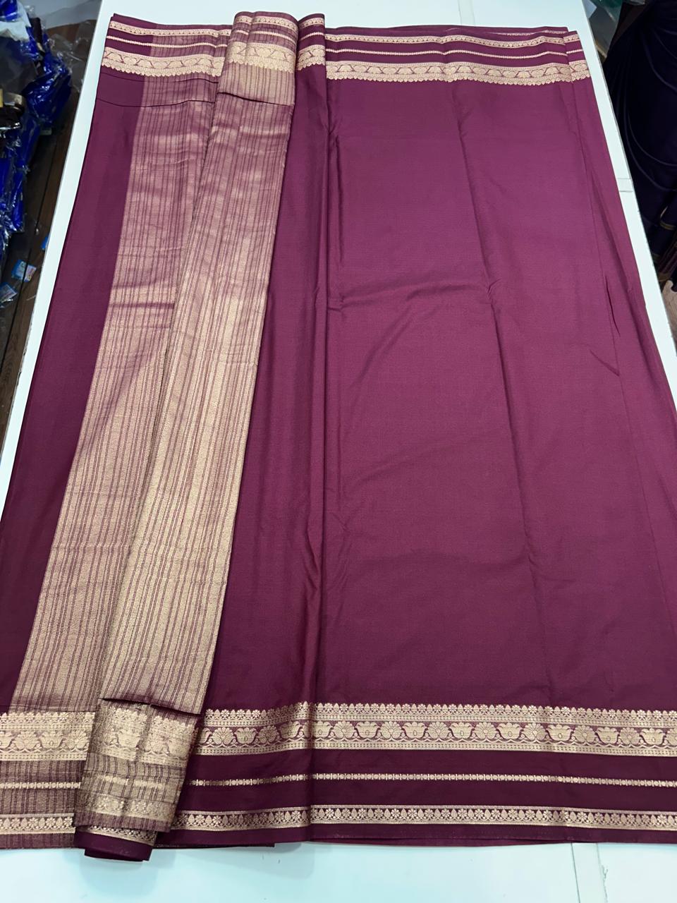 Mysore Crepe Self Saree (2763)