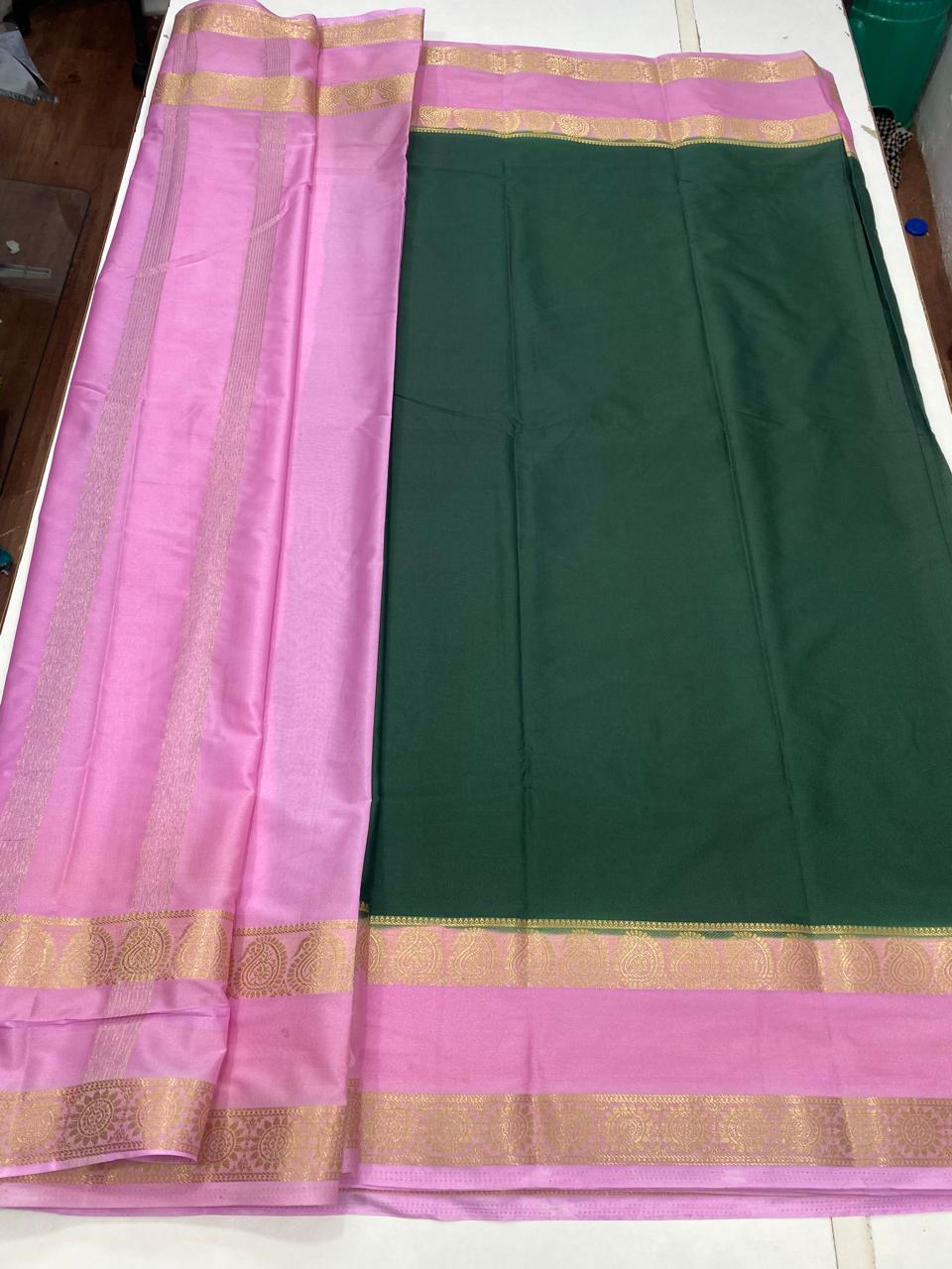Mysore Crepe Bentex Border Saree (2829)