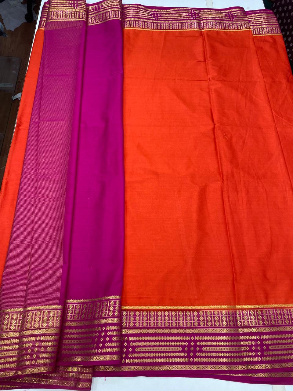 Mysore Crepe Zari Border Saree (2853)