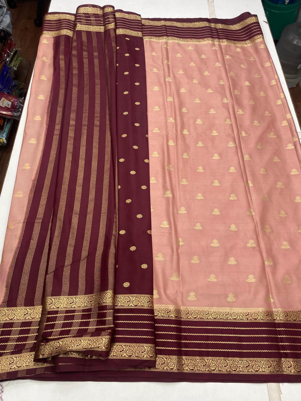 Mysore Crepe Butta Saree(2949)