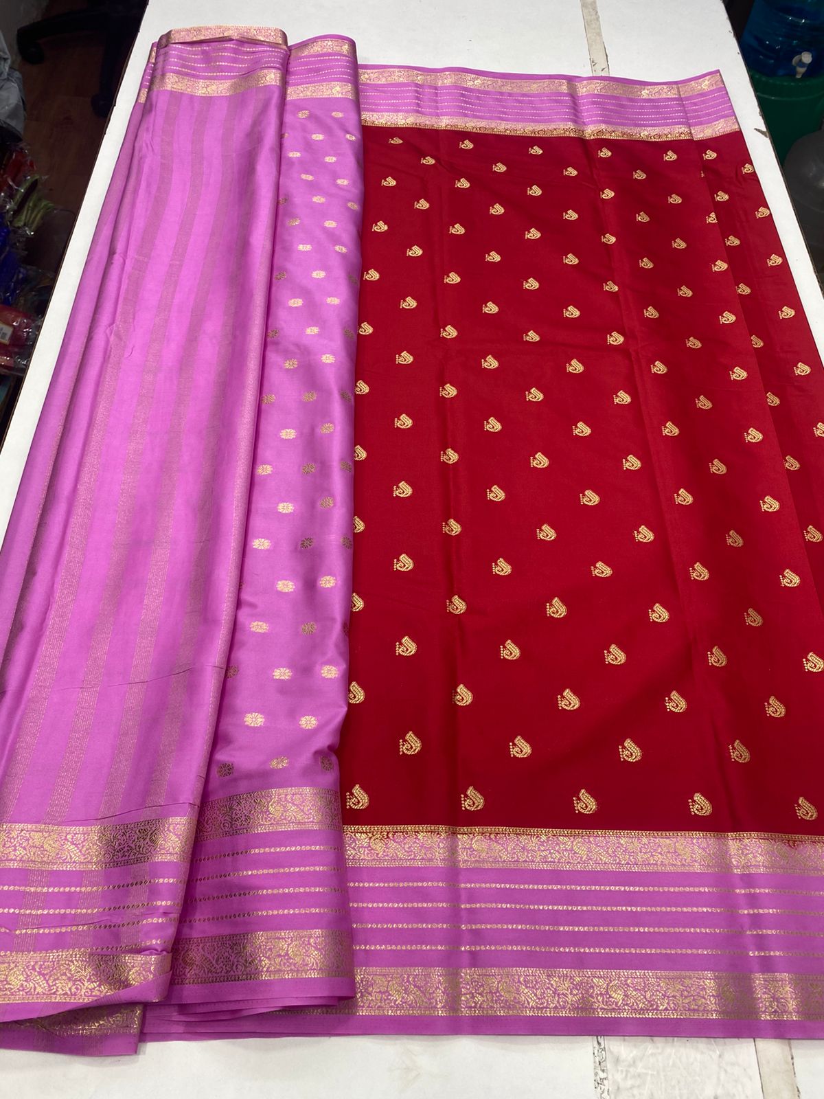 Mysore Crepe Butta Saree (2950)
