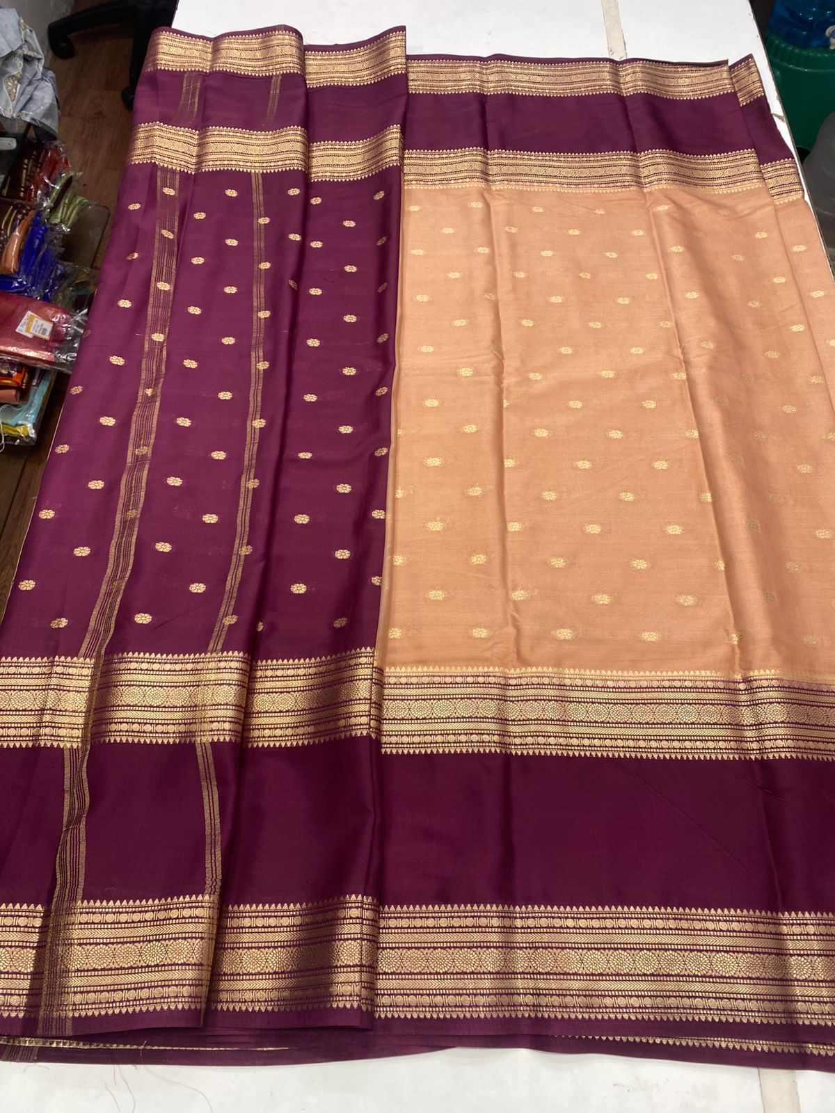 Mysore Crepe Butta Saree(2946)
