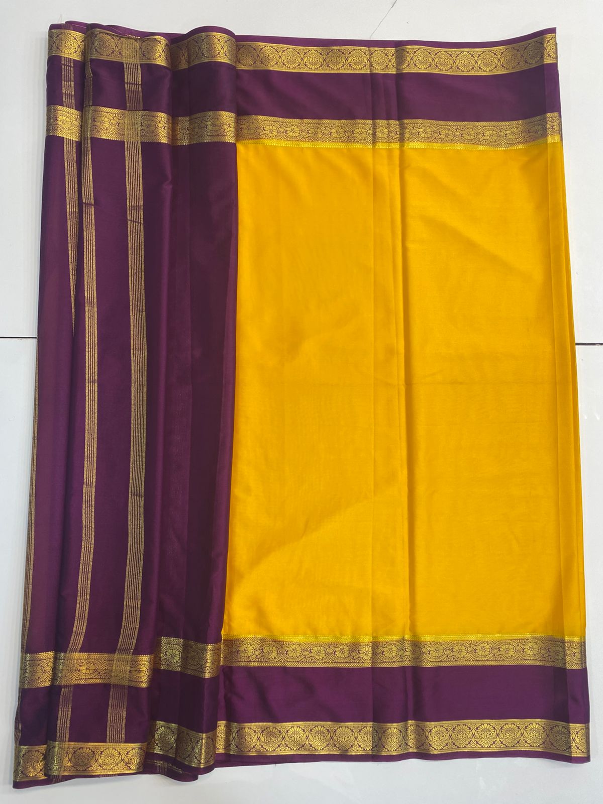 Mysore Crepe Bentex Border Saree(3042)