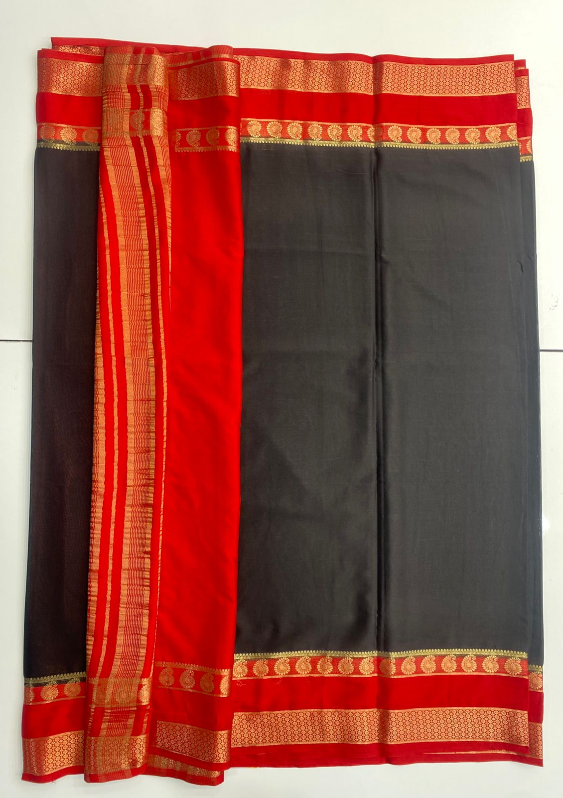 Mysore Crepe Bentex Border Saree (3046)