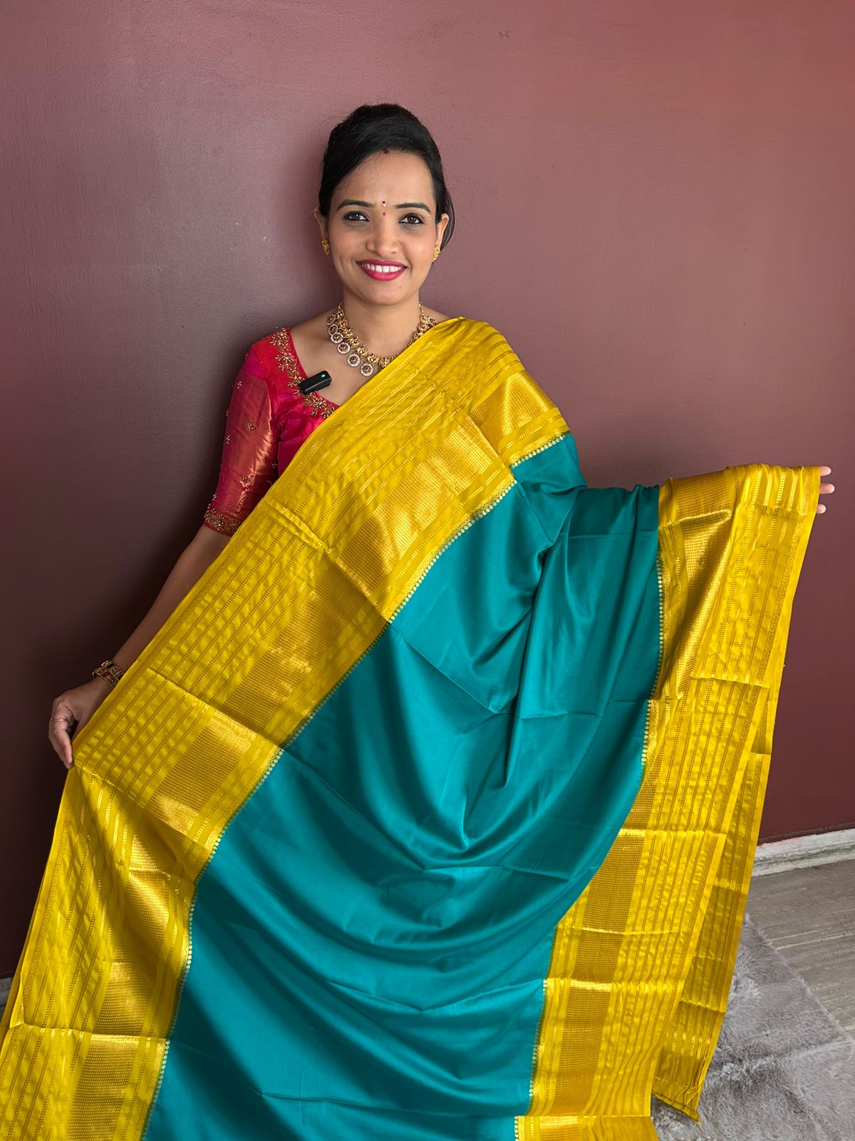 Mysore Crepe Bentex Border Saree (3115)