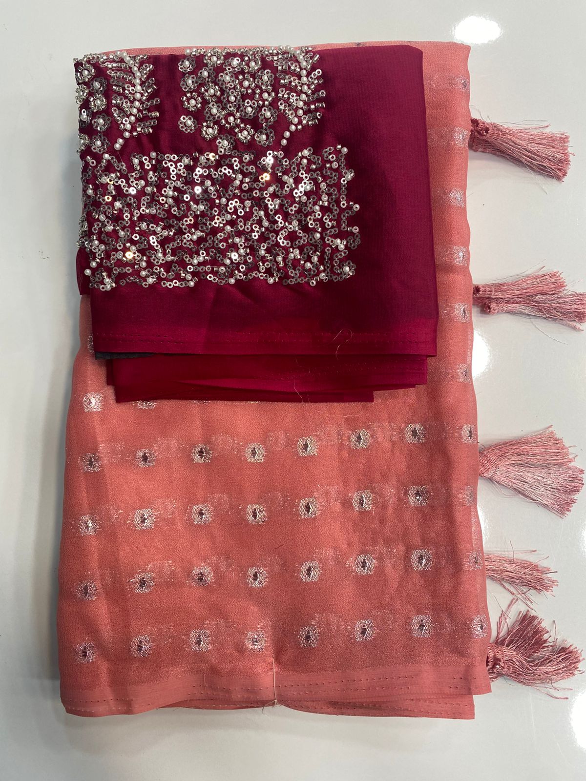 Fancy Georgette Zari Butta Saree (3084)
