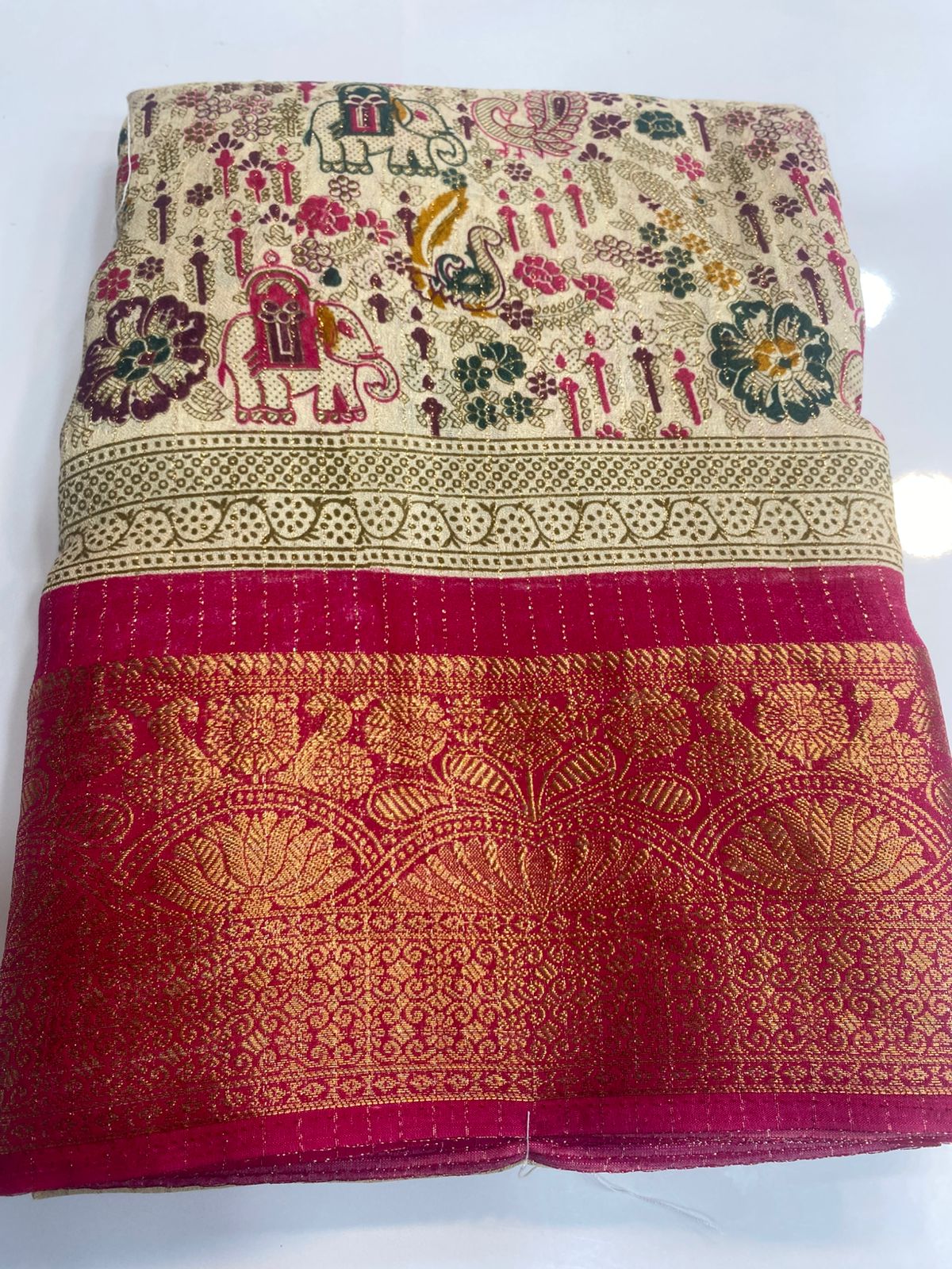 Fancy Georgette Digital Print Saree (3107)