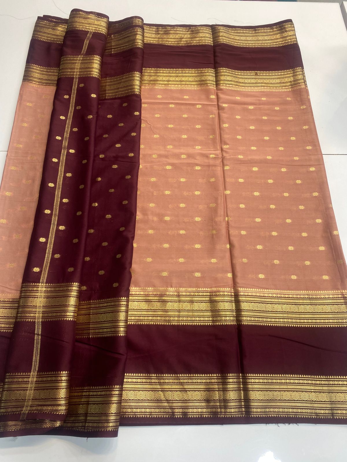 Mysore Crepe Butta Saree (3127)