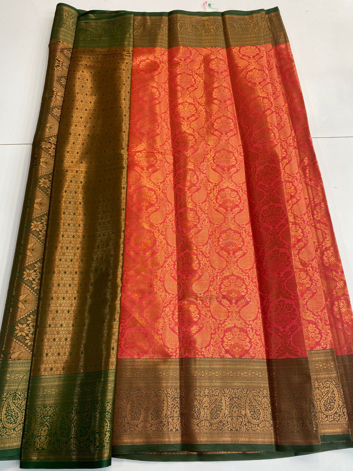 Semi Silk Broket Saree (3113D)