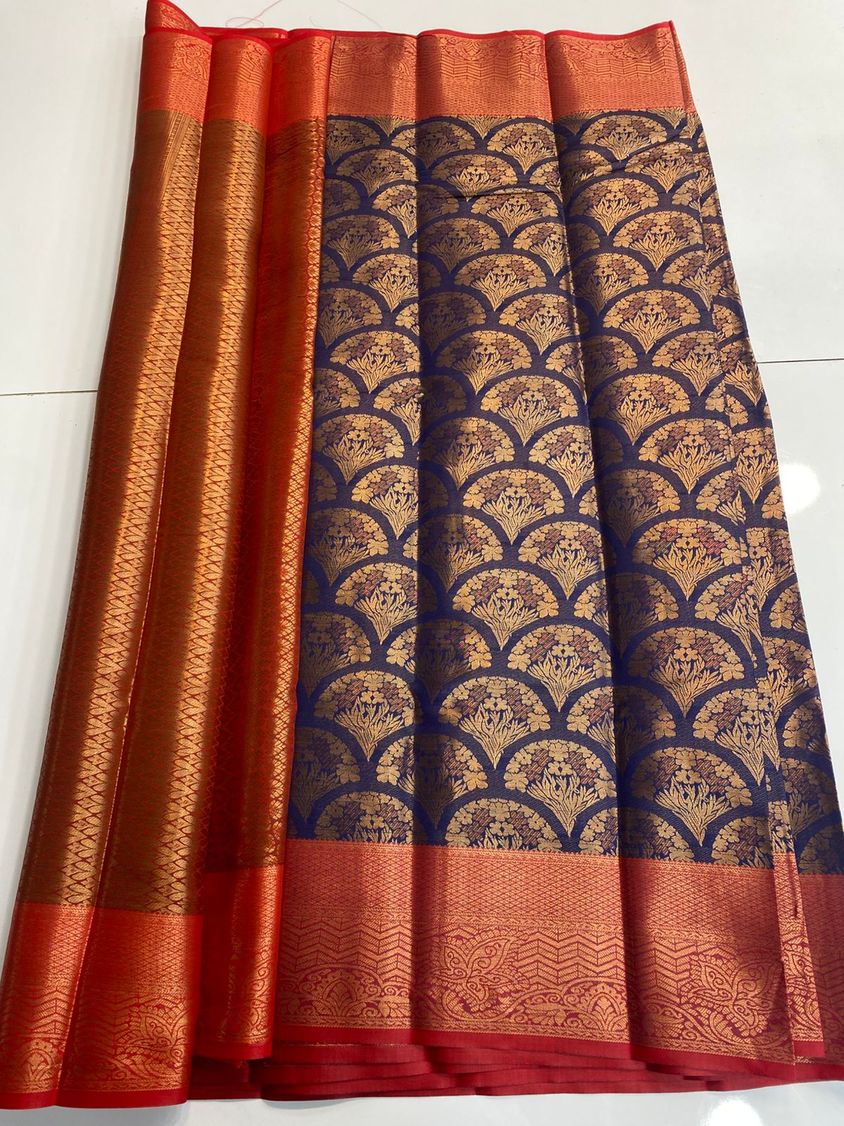 Semi Silk Broket Saree (3113I)