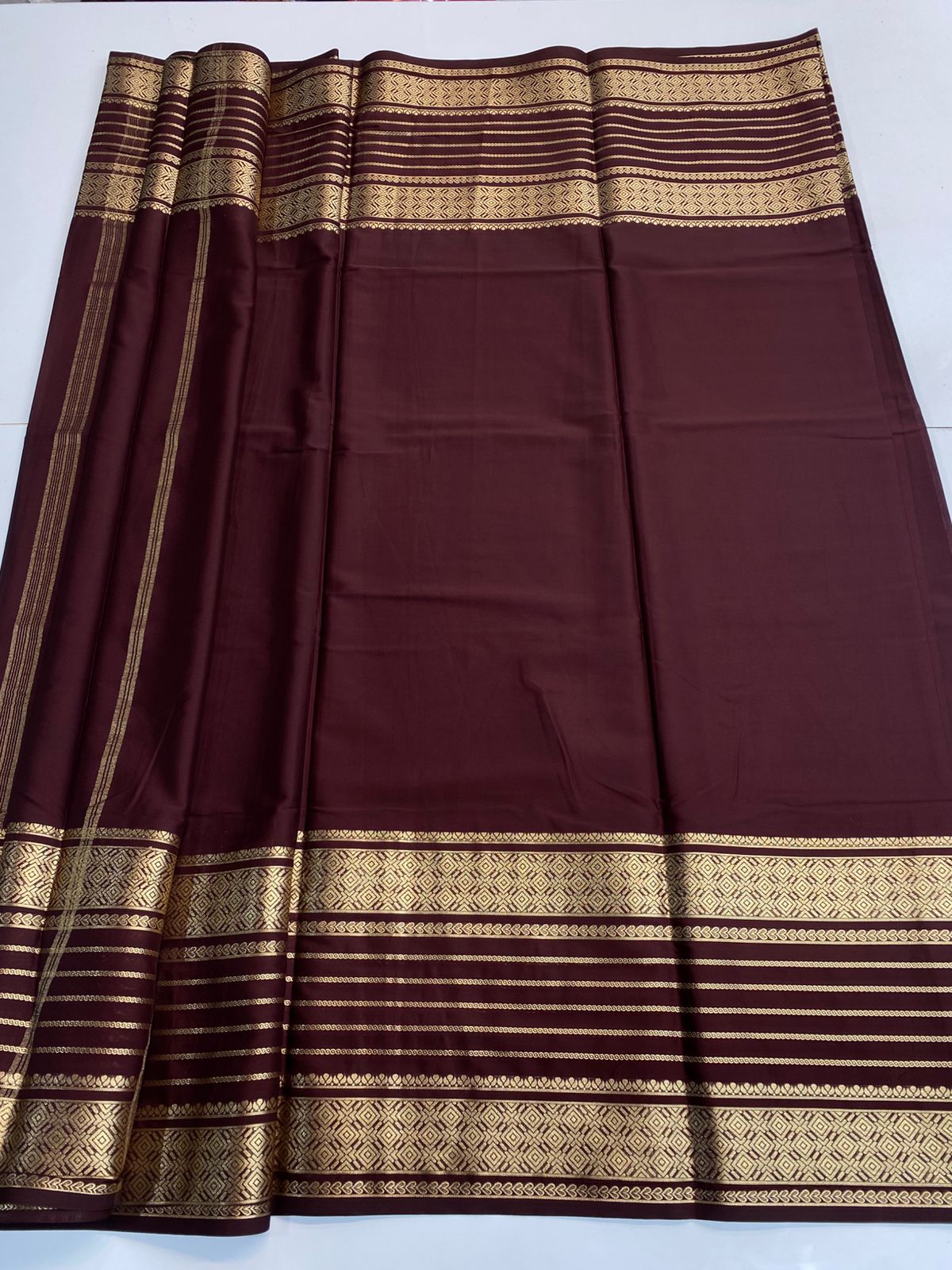 Mysore Crepe Self Saree (3145A)